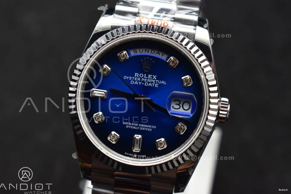 Edition Blue 904L Best V5 President on Dial Weight) vr3255 SS QF Diamond Bracelet DayDate (Gain 36 Steel 0505